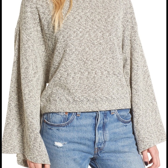 lush marled bell sleeve sweater - Picture 2 of 7